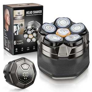 Bald Head Shaver for Men, Magnetic Electric Razor, IPX7 Waterproof - Picture 1 of 11