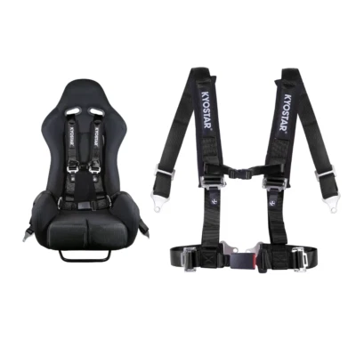 KYOSTAR 4 Punkt Renngurt Sicherheitsgurt Hosenträgergurt Schwarz Racing Sitz