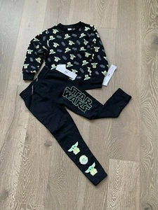 NWT Kids Star Wars Mandalorian sweatshirt and sweatpants set size small - Picture 1 of 8