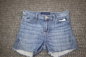 Rock & Republic Kasandra Denim Shorts Women's Size 10M Cutoffs Mid Rise Blue Zip - Picture 1 of 15
