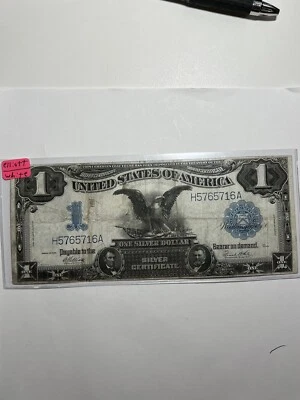 1899 Silver Certificate $1 | VF/XF | Black Eagle | Elliot White - Image 1 of 4