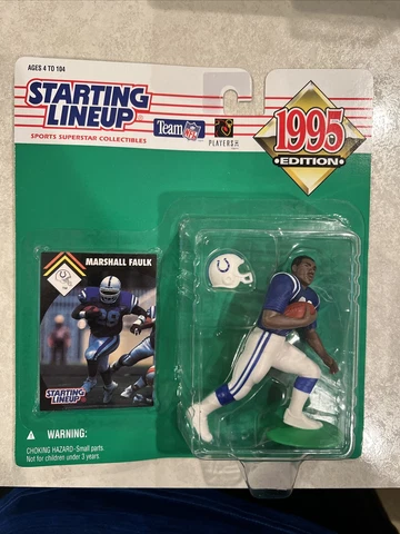 1995 Marshall Faulk Starting Lineup Indianapolis Colts Action Figure with card Cover