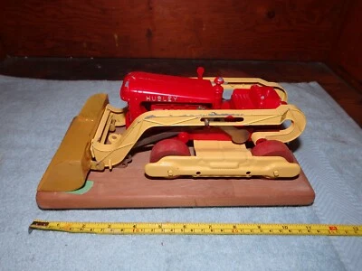 TRACTOR DIECAST HUBLEY 505-58 BULLDOZER ROJO Amarillo Pistas Restauradas Incluidas Foto 1 de 4