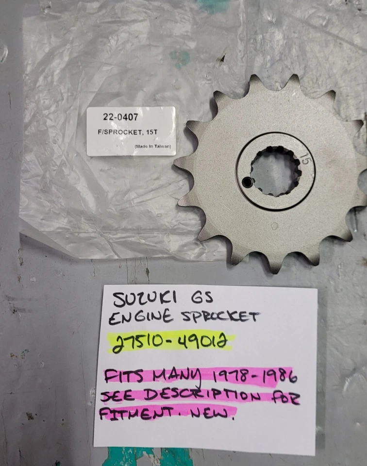 SUZUKI GS 1978-1986 ENGINE SPROCKET  *NEW* - Image 1 of 4