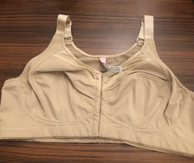 NEW Comfort Choice SZ 38D Wire Free Beige Front Close Bra - Image 1 of 3