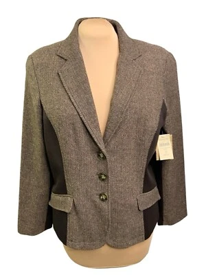 Blazer de tweed Coldwater Creek ecuestre/equitación mixta para mujer talla 12 Foto 1 de 4