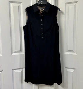 Tahari ASL Sleeveless Shirtdress, Black - Picture 1 of 5