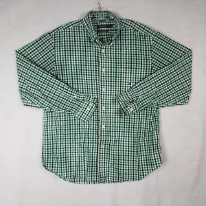 Camicia abito da uomo Nautica XLarge verde a quadretti tasca bottoni manica lunga - Foto 1 di 9