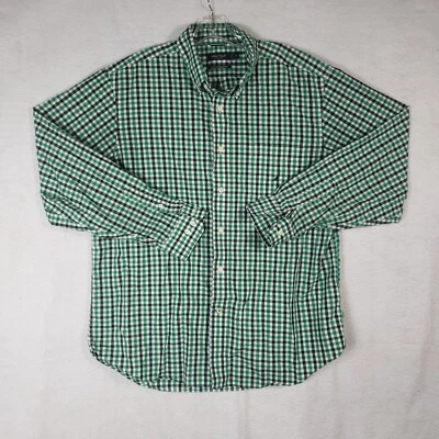 Nautica Mens Dress Shirt XL XLarge Green Plaid Pocket Button Up Long Sleeve - Image 1 of 4