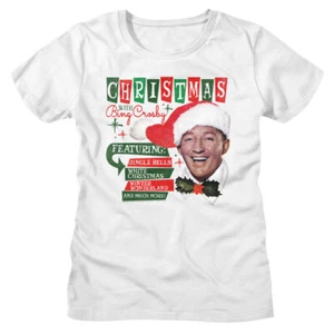 Bing Crosby Christmas Songs Jingle Bells Women's T Shirt Jazz Music Movie Merch - Picture 1 of 3