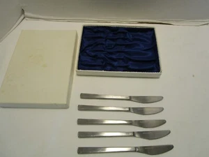 MCM Carl Mertens CMS Solinger knives set 6 stainless steel Germany Boxed 1970's - Picture 1 of 13