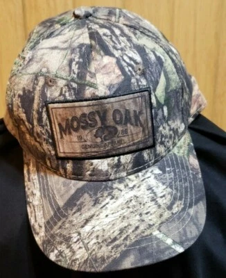 Mossy Oak Genuine Apparel Outdoor Camo Cap/Hat OSFM Adjustable Mossy Oak Patch - Image 1 of 4