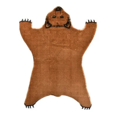 Fluffy Faux Fur Cowhide Rug Animal Shaped Non-Slip Area Rug Living Room Decor - Image 1 of 4