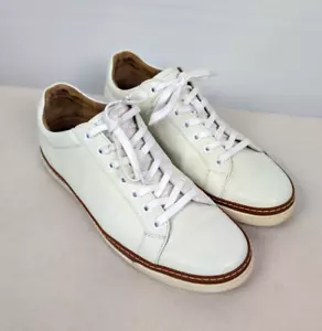 ALLEN EDMONDS Porter Shoe Sneaker White Leather Sz 8 D - Picture 1 of 8