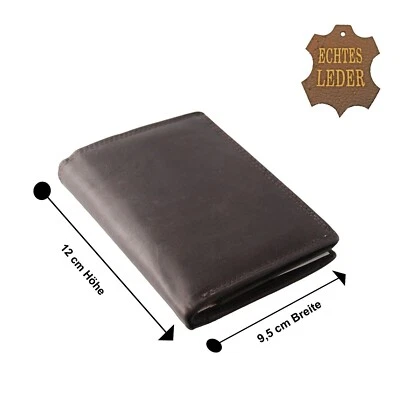 DHOBIA Wallet Herren Geldbeutel Portmonee Echt Leder C68