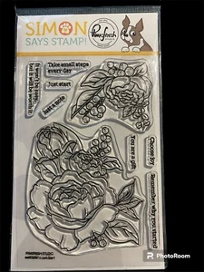 Simon Says Stamp SSS Pinkfresh Studios Just Start 4x6 Clear Stamp Set NIP - Picture 1 of 2