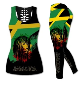 Hollow Tanktop or Legging for Fan /Jamaica Lion-For Women - Picture 1 of 5