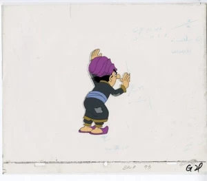Gargamel Painted Character Animation Original Production Cel & Drawing Smurfs - Picture 1 of 1