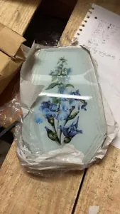 OK LIGHTING TOUCH LAMPE ERSATZGLAS 1 Panel blaue Blume - Bild 1 von 2