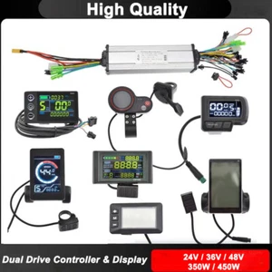 E-Bike 24V/36V/48V 250W-350W 18A Dual Drive Brushless Motor  Controller+Display - Bild 1 von 32