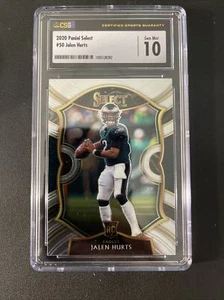 2020 PANINI SELECT #50 JALEN HURTS RC CSG 10 GEM MINT - Picture 1 of 3