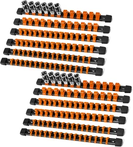 Socket Organizer Drive ABS Tools - Orange Socket Holder, Premium Quality 12 Piec - Picture 1 of 12