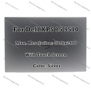 Silver 15.6" Dell XPS 15 9510 UHD 4K LCD Display Touch Screen Assembly Complete - Picture 1 of 8