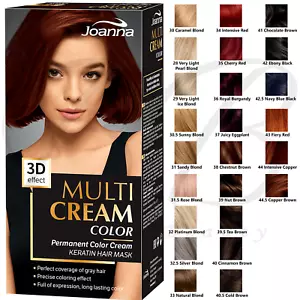 JOANNA Multi Cream Permanent Color Cream Long Lasting Hair Dye *24 SHADES* - Picture 1 of 30