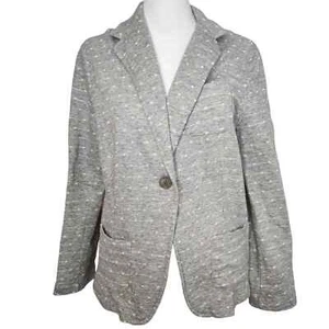 So girls gray and white polka dot long sleeve blazer size XL  - Picture 1 of 9