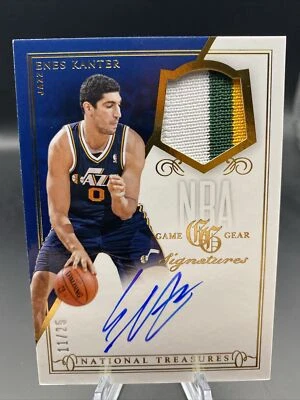 Enes Kanter 2013-14 Panini National Treasures Auto Game Worn Jersey Patch /25 - Image 1 of 2