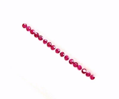 Natural Round Regular Cut Ruby  8.14 Cts Tol,  75  Pcs Lot  2.5-2.6  MM- Matched - Image 1 of 4