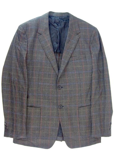 Blazer cappotto sportivo Prada recente cashmere Glen a quadri pannello finestra toppa tasca 37