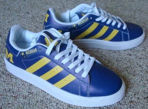 University Of Michigan Wolverines Shoes - Adidas Size Unknown Football Maze Blue - Picture 1 of 17