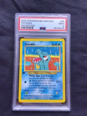 Pokemon Cards: 1st Edition Neo Destiny Common: Totodile 85/105: PSA 9 - Image 1 of 4