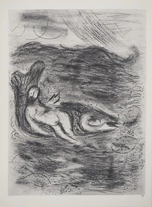 Marc CHAGALL: Die Bibel, Jonas Aus Der Wal Befreit, Heliogravur, 1960 - Bild 1 von 8