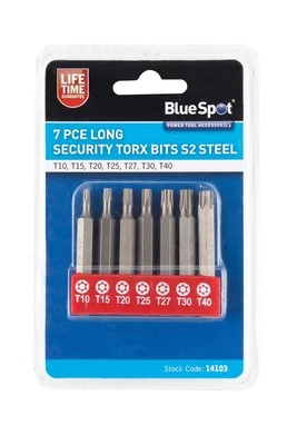 Blue Spot Tools - Set 7 Keping Bit Torx Sekuriti Panjang - Image 1 of 2