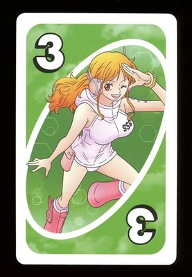 Nami GREEN #6 Card ONE PIECE Mattel Original Japanese UNO Card Near Mint - Image 1 of 2