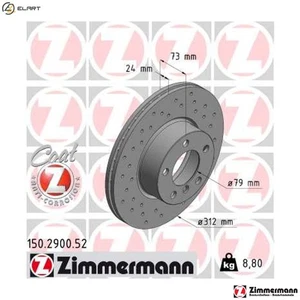 2x BRAKE DISC 150.2900.52 FOR BMW B38 B15 C 1.5L 3cyl 3 SERIES N46B20E 2.0L 4cyl - Picture 1 of 9