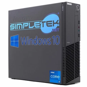 LENOVO M92 I7 WINDOWS 10 PRO 8GB 240GB PC FISSE DESKTOP RS232 SÉRIE COM - Photo 1/4