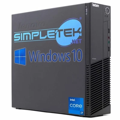 LENOVO M92 i7 WINDOWS 10 PRO 8GB 240GB PC FISSO DESKTOP RS232 SERIALE COM - Imagen 1 de 4