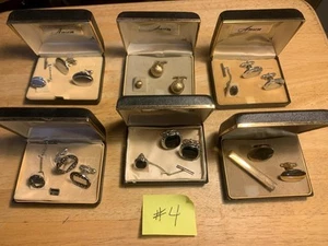 Group of Vintage Anson Cufflinks and Tie Tacks - with some Original Boxes #4 - Picture 1 of 8
