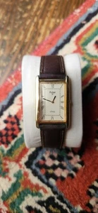 Orologio uomo vintage stile tank numeri romani Pulsar by Seiko tono oro da riparare - Foto 1 di 7