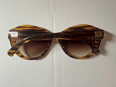 Vintage Versace 1969 Italia Amber Brown Calico Cat's Eye Sportivo SRL Sunglasses - Image 1 of 4