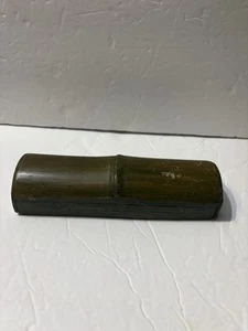 Caja japonesa de imitación de bambú con tapa natural verde rojo negro gafas vintage - Imagen 1 de 6