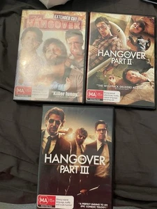 The Hangover Parts 1,2 & 3 DVD Bundle 2009. Region 4. Comedy. New, Like new & GC - Picture 1 of 2