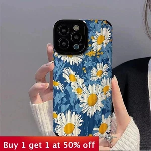 For iPhone 16 Pro Max 15 14 13 12 11 Phone Cover Romantic Flower Shockproof Case - Picture 1 of 5