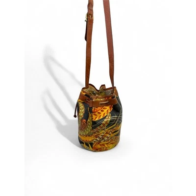 Salvatore Ferragamo Vintage Bird of Paradise Jungle Print Bucket Tote - Image 1 of 4