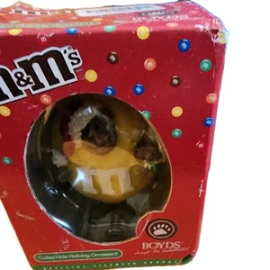 m&ms boyds oso adorno de navidad vintage 2005 amarillo - Imagen 1 de 4