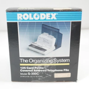 Rolodex S-300C 125 Card Petite Covered Address/Telephone File - Picture 1 of 6
