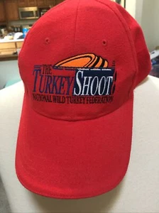 National Wild Turkey Federation Turkey Shoot Adjustable Red Cap  - Picture 1 of 6